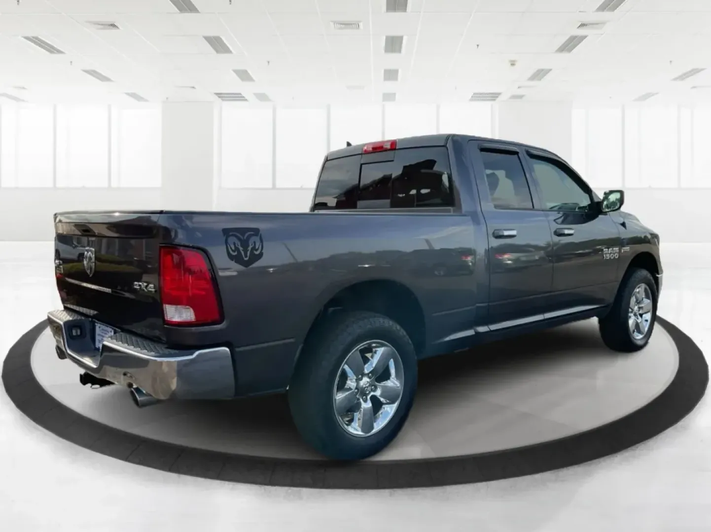 2015 Gray Ram 1500 SLT Quad Cab 4WD (1C6RR7GT3FS) with an 5.7L V8 OHV 16V engine, 8-Speed Automatic transmission, located at 1099 N County Rd 25A, Troy, OH, 45373, (937) 908-9800, 40.057079, -84.212883 - **Experience Adventure and Utility with this 2015 Ram 1500 SLT Quad Cab!**<br /> <br /> Are you ready to elevate your weekend adventures while ensuring your daily commute remains smooth and comfortable? Look no further than this robust 2015 Ram 1500 SLT Quad Cab, now available at Advantage Car and C - Photo#2