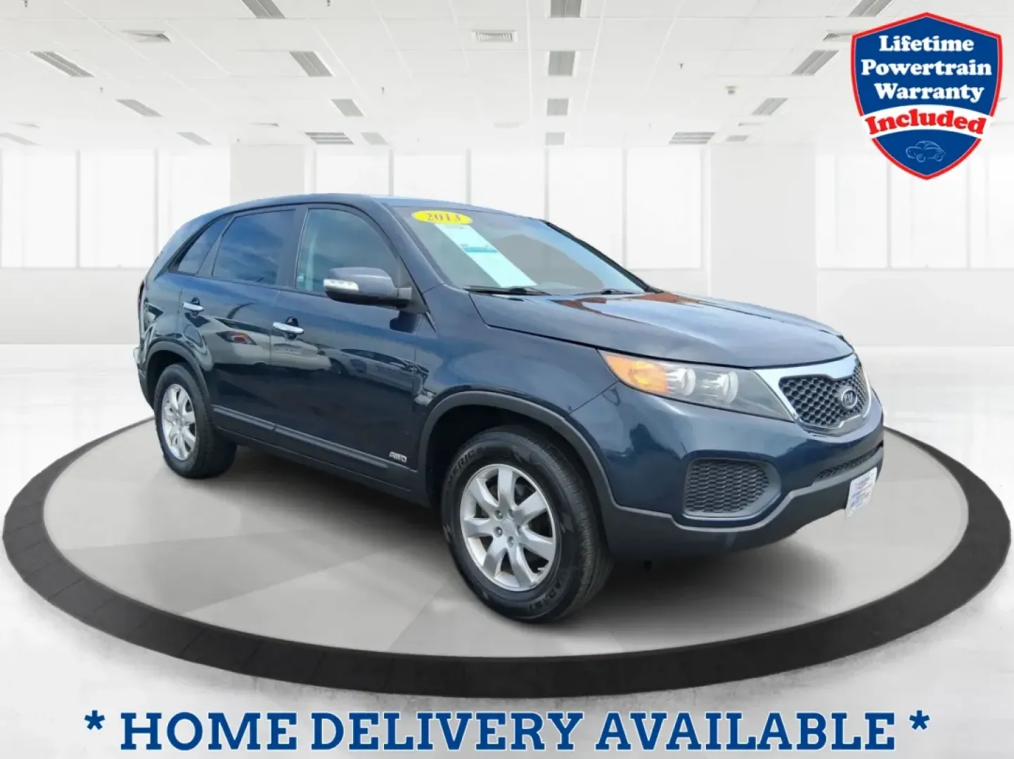 2013 Baltic Blue Kia Sorento LX 4WD (5XYKTCA69DG) with an 2.4L L4 DOHC 16V engine, 6-Speed Automatic transmission, located at 1184 Kauffman Ave, Fairborn, OH, 45324, (937) 908-9800, 39.807072, -84.030914 - **Adventure Awaits with the 2013 Kia Sorento LX 4WD at Advantage Car and Credit - Fairborn!**<br /> <br /> Are you ready to elevate your family adventures or make your daily commute incredibly comfortable? Look no further than this spacious and versatile 2013 Kia Sorento LX 4WD, perfect for growing - Photo#0