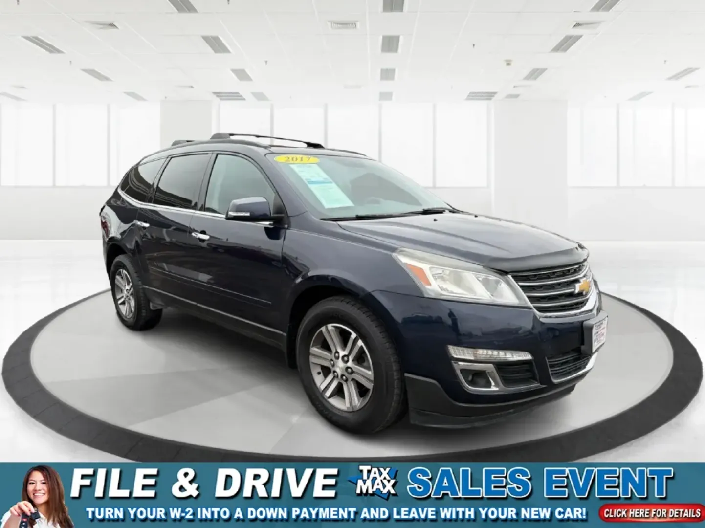 2017 Chevrolet Traverse 1LT AWD (1GNKVGKD7HJ) with an 3.6L V6 DOHC 24V engine, 6-Speed Automatic transmission, located at 8750 N County Rd 25A, Piqua, OH, 45356, (937) 908-9800, 40.164391, -84.232513 - Third Row - Photo#0