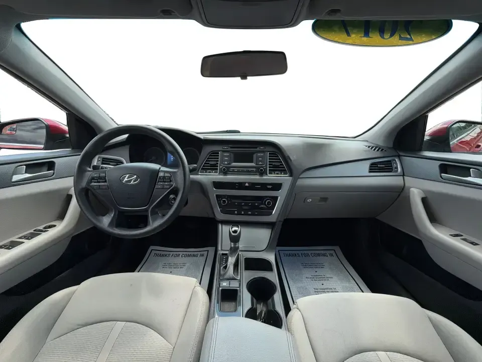 2017 Hyundai Sonata SE (5NPE24AF8HH) with an 2.4L L4 DOHC 16V engine, 7-Speed Automatic transmission, located at 8750 N County Rd 25A, Piqua, OH, 45356, (937) 908-9800, 40.164391, -84.232513 - Ready for a dependable commuter that still looks sharp pulling into work, school pickup, or a weekend dinner in town? This Scarlet Red 2017 Hyundai Sonata SE is a practical, comfortable sedan that fits real-life schedules in Piqua, Ohio-whether you're cruising up N County Rd 25A, heading toward I75 - Photo#19