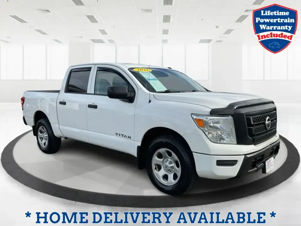 2021 Nissan TITAN Crew Cab S 4x4 (1N6AA1EC4MN) with an Endurance 5.6L V-8 gasoline direct injection engine, 9A transmission, located at 1099 N County Rd 25A, Troy, OH, 45373, (937) 908-9800, 40.057079, -84.212883 - Discover ultimate versatility and rugged capability with this 2021 Nissan TITAN Crew Cab S 4x4, now available at Advantage Car and Credit in Piqua, OH. Whether you're navigating the bustling streets of Piqua or heading out for weekend adventures, this truck is designed to adapt to your lifestyle. Pe - Photo#0