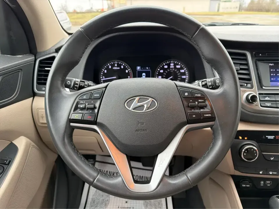 2016 Hyundai Tucson Sport (KM8J3CA26GU) with an 1.6L I-4 gasoline direct injection engine, 7A transmission, located at 1230 East Main St, Xenia, OH, 45385, (937) 908-9800, 39.688026, -83.910172 - Discover a world of adventure with the 2016 Hyundai Tucson Sport, the perfect SUV for active families and weekend explorers alike! With its stylish Dazzling White exterior and spacious interior, this vehicle is designed for those who crave both comfort and versatility. Whether you're navigating thro - Photo#16