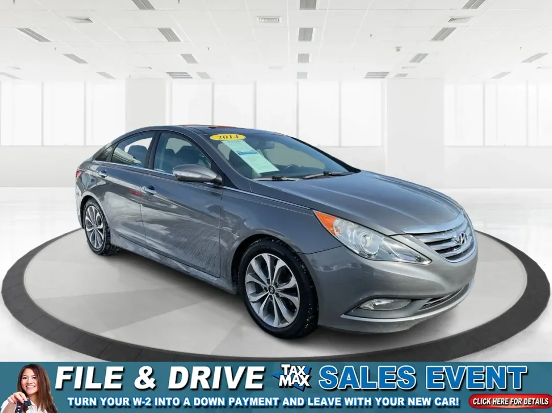 2014 Hyundai Sonata Limited 2.0T (5NPEC4AB3EH) with an 2L I-4 gasoline direct injection engine, located at 1951 S Dayton Lakeview Rd., New Carlisle, OH, 45344, (937) 908-9800, 39.890999, -84.050255 - Are you in search of the perfect blend of style, performance, and reliability for your daily commutes or family outings? Look no further! At Advantage Car and Credit in New Carlisle, OH, we proudly present this stunning 2014 Hyundai Sonata Limited 2.0T, a sedan designed for those who appreciate both - Photo#0