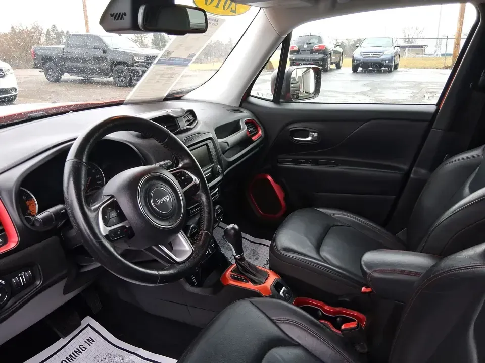 2016 Jeep Renegade Trailhawk (ZACCJBCT5GP) with an Tigershark MultiAir 2.4L I-4 variable valve contro engine, 9A transmission, located at 401 Woodman Dr, Riverside, OH, 45431, (937) 908-9800, 39.760899, -84.123421 - Weekend escapes, snowy commutes, and everyday errands feel easier when your crossover is ready for whatever Ohio throws your way. This **2016 Jeep Renegade Trailhawk** in eye-catching **Omaha Orange** is built for drivers who want real capability in a city-friendly size-perfect for exploring MetroPa - Photo#9