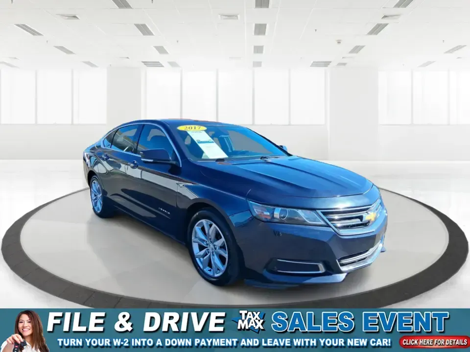 2017 Chevrolet Impala 1LT (1G1105S39HU) with an Ecotec 2.5L I-4 gasoline direct injection engine, 6A transmission, located at 8750 N County Rd 25A, Piqua, OH, 45356, (937) 908-9800, 40.164391, -84.232513 - Need a comfortable, confidence-inspiring sedan for long commutes up I75, daily school drop-offs, or weekend drives to the Miami County Fairgrounds? This 2017 Chevrolet Impala 1LT delivers big-car space, smooth highway manners, and smart tech-an ideal fit for busy families, rideshare drivers, and any - Photo#0