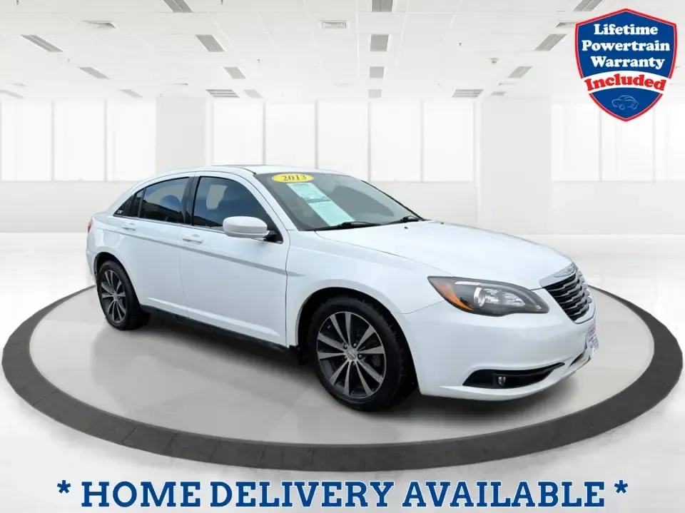 2013 Chrysler 200 Touring (1C3CCBBG4DN) with an 3.6L V6 DOHC 24V FFV engine, 6-Speed Automatic transmission, located at 4508 South Dixie Dr, Moraine, OH, 45439, (937) 908-9800, 39.689976, -84.218452 - Need a comfortable, reliable sedan for the daily commute down South Dixie Drive, quick runs to the Dayton Mall area, or weekend drives toward RiverScape MetroPark? This 2013 Chrysler 200 Touring in Bright White Clearcoat delivers the smooth, practical lifestyle fit many Moraine, OH drivers want-room - Photo#0