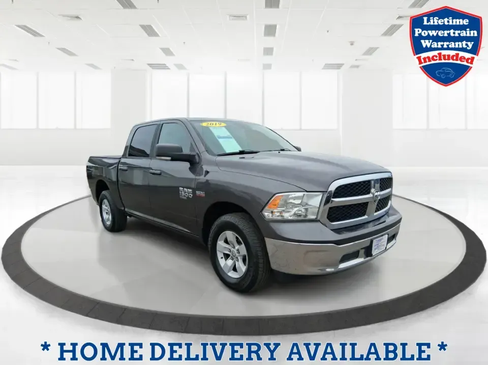 2019 Ram 1500 SLT Crew Cab 4x4 5'7 Box (1C6RR7LT2KS) with an 5.7L V8 OHV 16V engine, 8A transmission, located at 1099 N County Rd 25A, Troy, OH, 45373, (937) 908-9800, 40.057079, -84.212883 - Weekend projects, lake days, and long Midwest road trips all get easier when you've got a truck that can haul, tow, and still keep everyone comfortable. This **2019 Ram 1500 SLT Crew Cab 4x4 (5'7-in box)** is built for real life in **Troy, Ohio**-whether you're loading up gear for a day at **Hobart - Photo#0