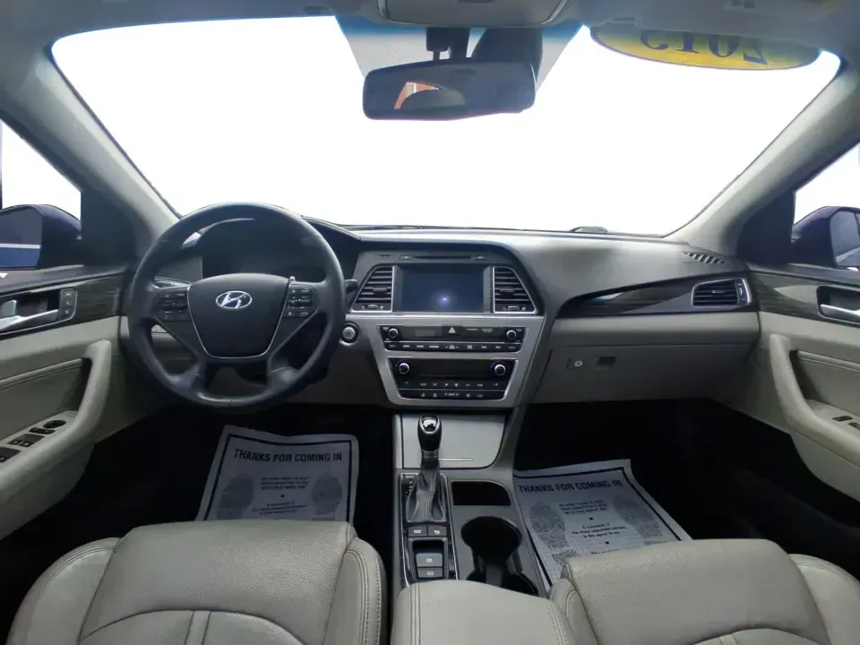 2015 Hyundai Sonata Limited (5NPE34AF5FH) with an 2.4L I-4 gasoline direct injection engine, 6-Speed Automatic transmission, located at 401 Woodman Dr, Riverside, OH, 45431, (937) 908-9800, 39.760899, -84.123421 - Picture your next week going smoother: an easy highway commute up I75, a comfortable school drop-off run through Piqua, and a weekend drive to the Miami County Fairgrounds-all in a sedan that feels upscale without the upscale price. This **2015 Hyundai Sonata Limited** in **Lakeside Blue** is built - Photo#20