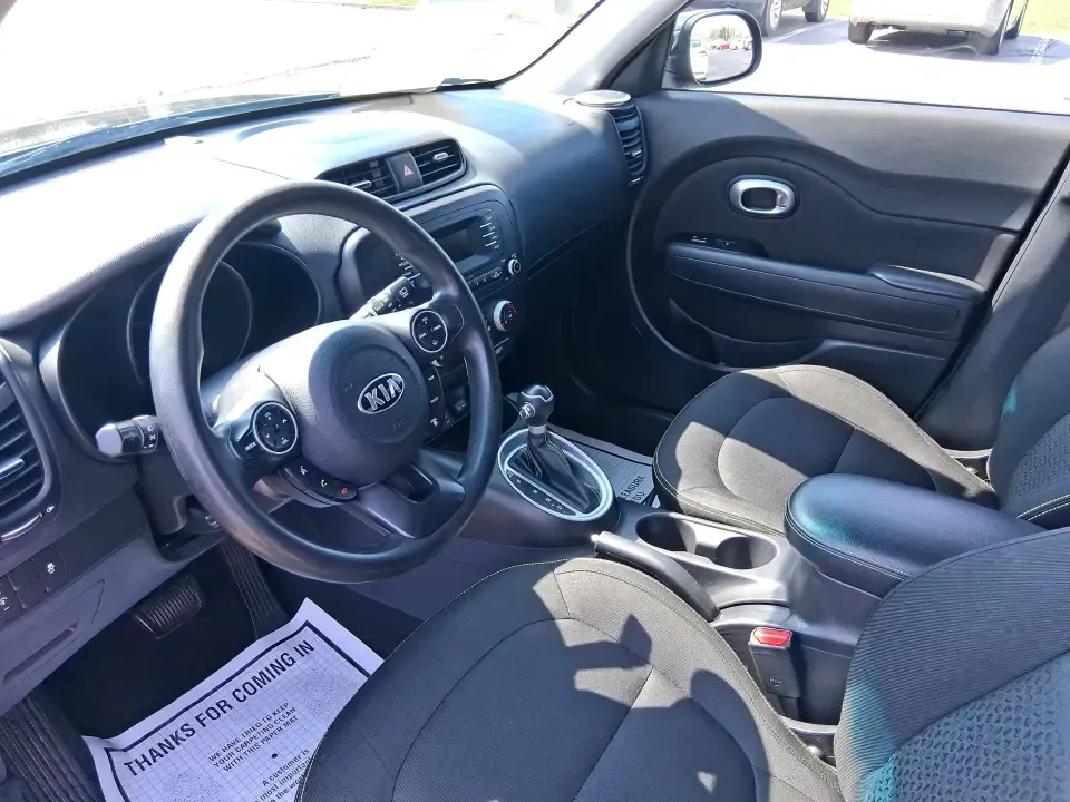 2015 Kia Soul + (KNDJP3A56F7) with an 2L I-4 gasoline direct injection engine, 6-Speed Automatic transmission, located at 880 E. National Road, Vandalia, OH, 45377, (937) 908-9800, 39.891918, -84.183594 - Looking for a reliable, easy-to-park hatchback that fits real life in Vandalia-daily commutes down I75, quick grocery runs near National Rd, and spontaneous weekend trips to the National Museum of the U.S. Air Force? This 2015 Kia Soul + is built for drivers who want versatility, comfort, and smart - Photo#9