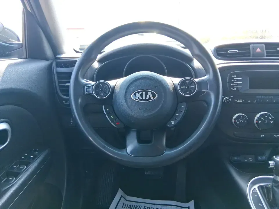 2015 Kia Soul + (KNDJP3A56F7) with an 2L I-4 gasoline direct injection engine, 6-Speed Automatic transmission, located at 880 E. National Road, Vandalia, OH, 45377, (937) 908-9800, 39.891918, -84.183594 - Looking for a reliable, easy-to-park hatchback that fits real life in Vandalia-daily commutes down I75, quick grocery runs near National Rd, and spontaneous weekend trips to the National Museum of the U.S. Air Force? This 2015 Kia Soul + is built for drivers who want versatility, comfort, and smart - Photo#16