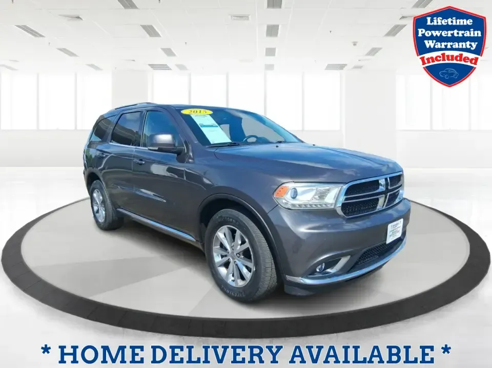 2015 Dodge Durango Limited (1C4RDJDG7FC) with an 3.6L V6 DOHC 24V engine, 8-Speed Automatic transmission, located at 8750 N County Rd 25A, Piqua, OH, 45356, (937) 908-9800, 40.164391, -84.232513 - Pack up the kids, load the cargo, and point the nose toward your next weekend getaway-this 2015 Dodge Durango Limited is built for real life in West Central Ohio. Whether you're shuttling a growing family to practice, commuting up I75, or planning a road trip to Indian Lake, the Durango delivers the - Photo#0