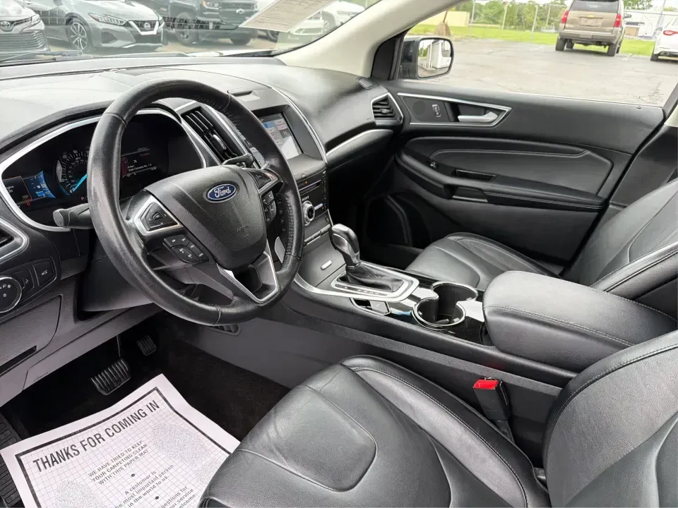 2018 Ford Edge Titanium (2FMPK4K82JB) with an 3.5L V6 DOHC 24V engine, 6A transmission, located at 1099 N County Rd 25A, Troy, OH, 45373, (937) 908-9800, 40.057079, -84.212883 - Need one SUV that can handle Ohio weather, keep the family comfortable, and still feel upscale for your daily commute? This 2018 Ford Edge Titanium in Shadow Black is built for real life-school runs, I-75 commuting, and weekend getaways to places like Charleston Falls Preserve-while giving you the p - Photo#9