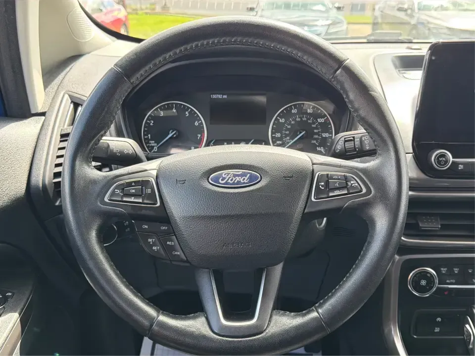 2020 Ford EcoSport SE (MAJ3S2GE5LC) with an EcoBoost 1L I-3 gasoline direct injection engine, 6A transmission, located at 1230 East Main St, Xenia, OH, 45385, (937) 908-9800, 39.688026, -83.910172 - Need a city-friendly SUV that can handle the daily commute, weekend errands, and quick getaways out to John Bryan State Park without feeling bulky? This **2020 Ford EcoSport SE** in eye-catching **Lightning Blue Metallic** is a smart fit for busy Xenia drivers who want easy parking, flexible cargo s - Photo#16