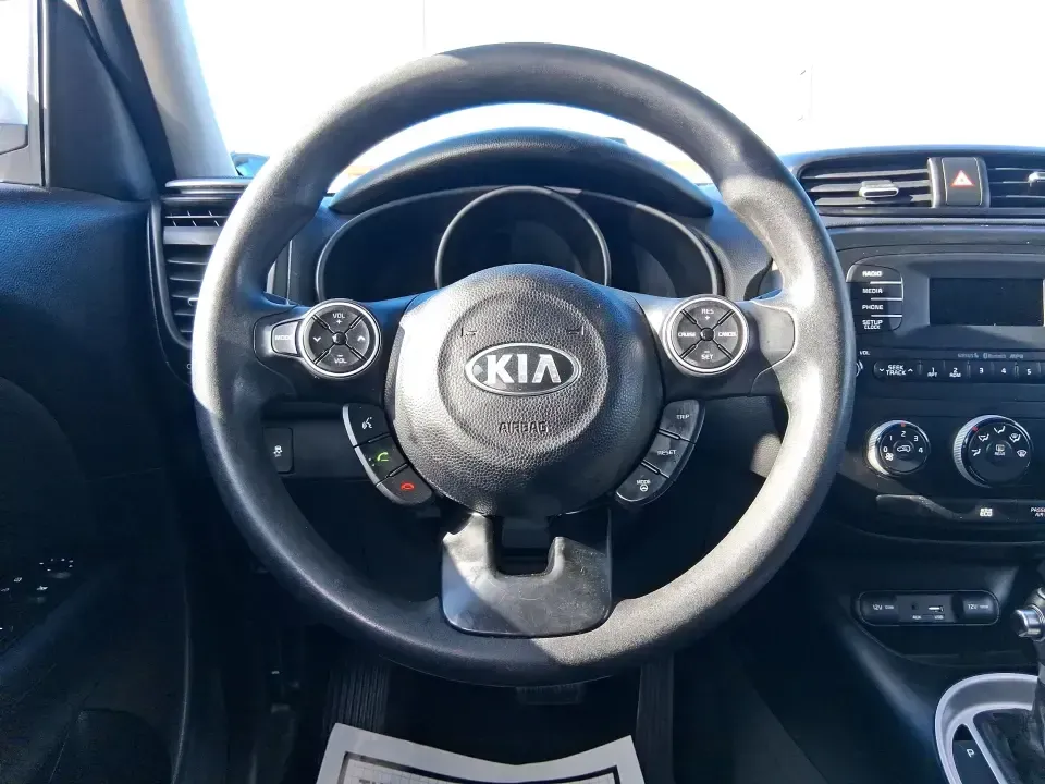 2015 Kia Soul Base (KNDJN2A28F7) with an 1.6L L4 DOHC 16V engine, located at 1099 N County Rd 25A, Troy, OH, 45373, (937) 908-9800, 40.057079, -84.212883 - Whether you're commuting down I-75, running errands between Troy neighborhoods, or packing up for a weekend escape to Charleston Falls Preserve, this 2015 Kia Soul is the kind of practical, personality-packed ride that fits real life. With its easy-to-park wagon shape, versatile cargo space, and fue - Photo#16