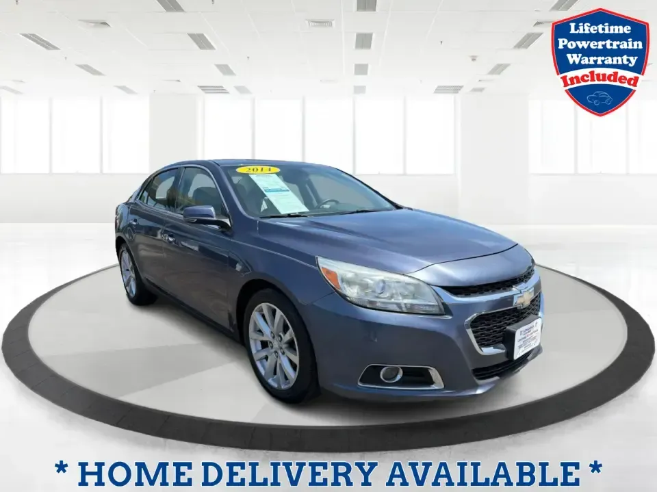 2014 Chevrolet Malibu 1LZ (1G11H5SL5EF) with an ECOTEC 2.5L I-4 gasoline direct injection engine, 6-Speed Automatic transmission, located at 401 Woodman Dr, Riverside, OH, 45431, (937) 908-9800, 39.760899, -84.123421 - Need a dependable commuter that still feels comfortable for weekend plans, errands, and date-night drives? This 2014 Chevrolet Malibu 1LZ in Atlantis Blue Metallic is a smart pick for life around New Carlisle-whether you're cruising I70 to Dayton, running quick trips down S DaytonLakeview Rd, or hea - Photo#0
