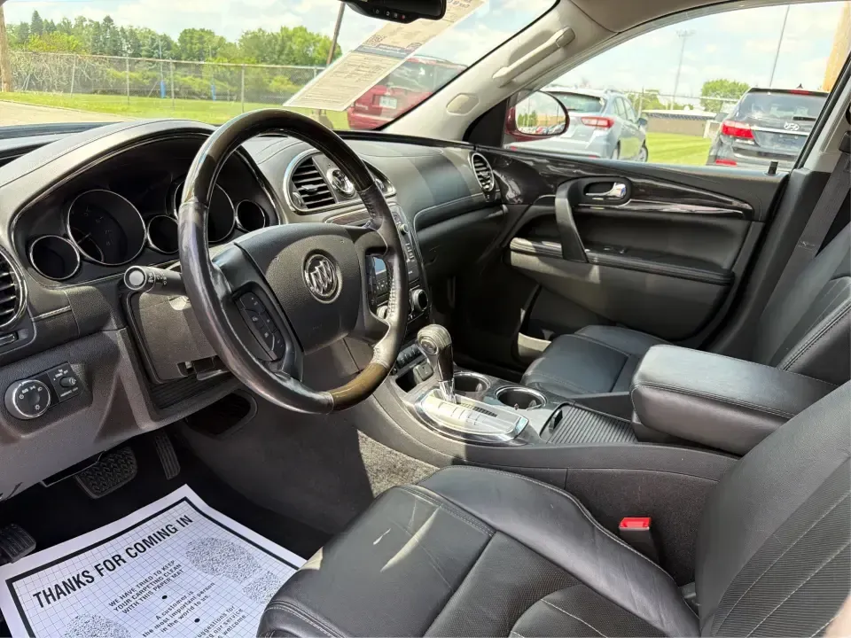 2015 Buick Enclave Leather AWD (5GAKVBKD9FJ) with an 3.6L V6 DOHC 24V engine, 6-Speed Automatic Overdrive transmission, located at 4508 South Dixie Dr, Moraine, OH, 45439, (937) 908-9800, 39.689976, -84.218452 - Road-trip weekends to Hueston Woods, school drop-offs around West Carrollton, and daily commutes up I75 feel a lot easier when your SUV has real space, comfort, and confidence in every season. This 2015 Buick Enclave Leather in stunning Crimson Red Tintcoat is built for busy families, carpool captai - Photo#9