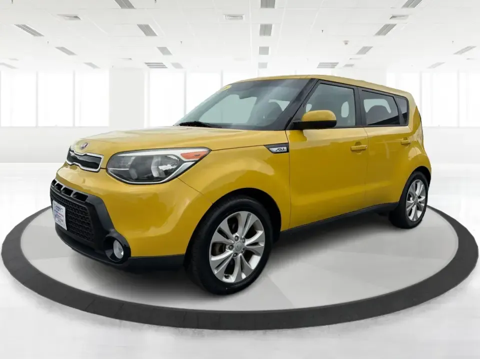 2016 Kia Soul + (KNDJP3A5XG7) with an 2L I-4 gasoline direct injection engine, 6A transmission, located at 401 Woodman Dr, Riverside, OH, 45431, (937) 908-9800, 39.760899, -84.123421 - Busy commute on I-75, quick errands around Riverside, or a weekend run to Carillon Historical Park and the Dayton riverfront-this 2016 Kia Soul + is the kind of small hatchback that fits real life. With its easy-to-park size, flexible cargo area, and standout Solar Yellow paint, it's a smart pick fo - Photo#8