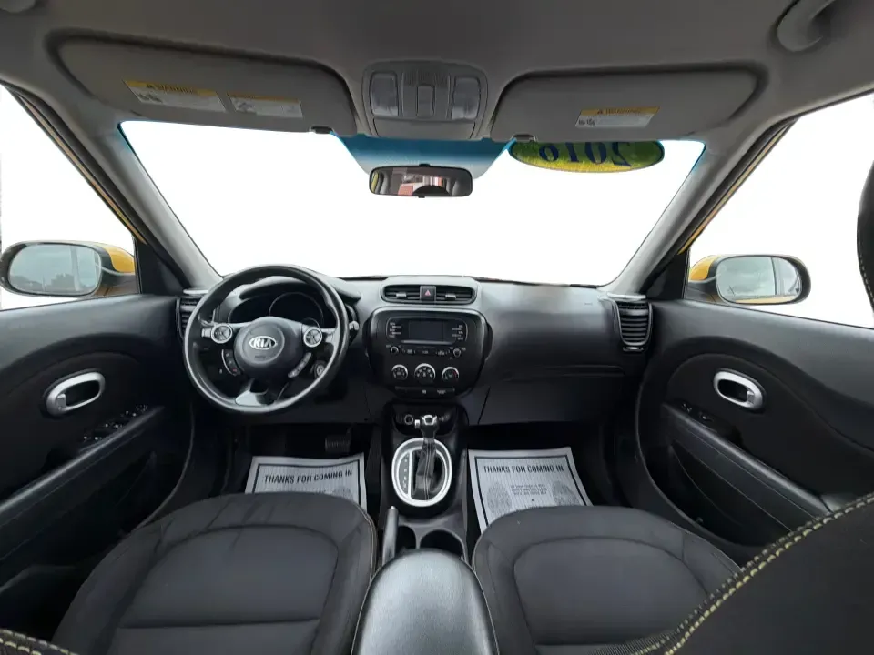2016 Kia Soul + (KNDJP3A5XG7) with an 2L I-4 gasoline direct injection engine, 6A transmission, located at 401 Woodman Dr, Riverside, OH, 45431, (937) 908-9800, 39.760899, -84.123421 - Busy commute on I-75, quick errands around Riverside, or a weekend run to Carillon Historical Park and the Dayton riverfront-this 2016 Kia Soul + is the kind of small hatchback that fits real life. With its easy-to-park size, flexible cargo area, and standout Solar Yellow paint, it's a smart pick fo - Photo#20