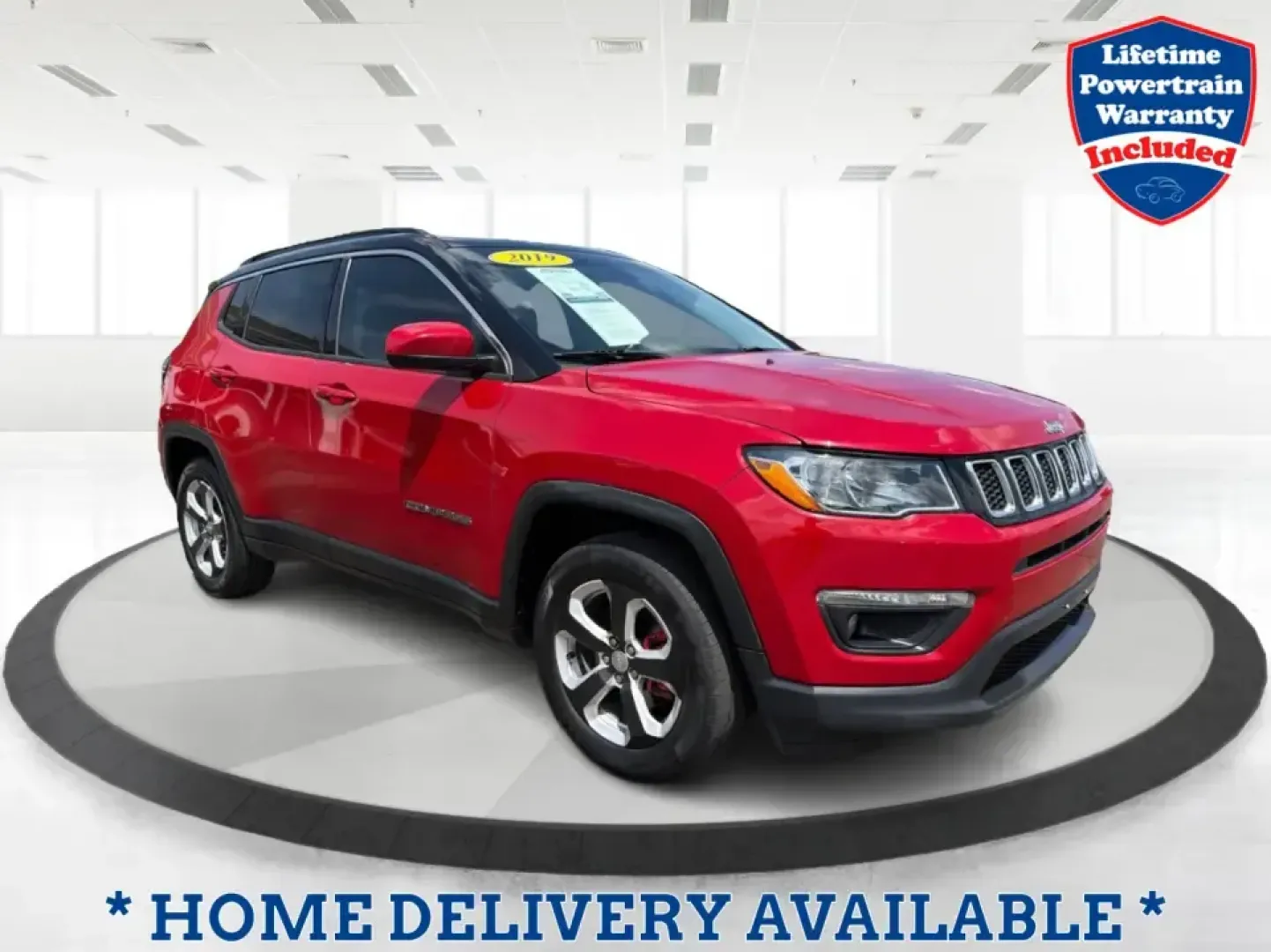 2019 Jeep Compass Longitude, North, Latitude (3C4NJCBB1KT) with an 2.4L I-4 variable valve control engine, located at 4508 South Dixie Dr, Moraine, OH, 45439, (937) 908-9800, 39.689976, -84.218452 - Picture your next weekend: loading up the family for a day at Carillon Historical Park, cruising down South Dixie Drive for errands, then heading out on I-75 for a quick getaway-without needing a huge SUV. This 2019 Jeep Compass in striking Redline Pearlcoat is a smart, city-friendly SUV that still- Photo#0