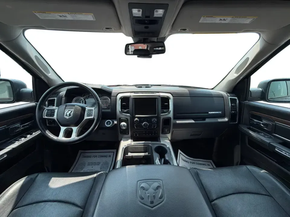 2015 Ram 1500 Laramie Crew Cab SWB 4WD (1C6RR7NT8FS) with an 5.7L V8 OHV 16V engine, 6-Speed Automatic transmission, located at 880 E. National Road, Vandalia, OH, 45377, (937) 908-9800, 39.891918, -84.183594 - Ready for a truck that can handle weekday work, weekend lake runs, and winter weather on the way up I75? This 2015 Ram 1500 Laramie Crew Cab SWB 4WD brings V8 strength, upscale comfort, and four-door practicality-ideal for commuters heading toward Dayton, families with busy schedules, and outdoor en- Photo#21