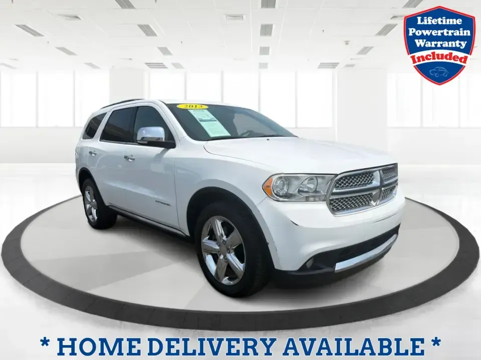 2013 Dodge Durango Citadel (1C4RDJEG0DC) with an 3.6L V6 DOHC 24V engine, 5-Speed Automatic transmission, located at 1184 Kauffman Ave, Fairborn, OH, 45324, (937) 908-9800, 39.807072, -84.030914 - Need one SUV that can handle the weekday school run, a long I675 commute, and a loaded-up weekend to John Bryan State Park? This 2013 Dodge Durango Citadel AWD brings three-row practicality and upscale comfort together in a way that fits real life in Fairborn-whether you're shuttling kids to practic- Photo#0