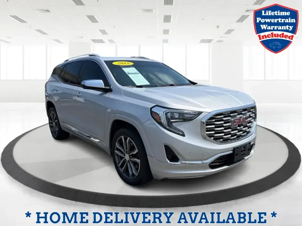 2018 GMC Terrain Denali AWD (3GKALXEX8JL) with an 2.0L L4 DOHC 16V TURBO engine, 6-Speed Automatic transmission, located at 8750 N County Rd 25A, Piqua, OH, 45356, (937) 908-9800, 40.164391, -84.232513 - Picture your next road trip up I-75 with the family, a weekday commute from Piqua to Troy, or a weekend run to downtown Dayton-now imagine doing it in a premium SUV that's comfortable, confident in rough weather, and loaded with upscale features. This 2018 GMC Terrain Denali AWD is built for real li- Photo#0