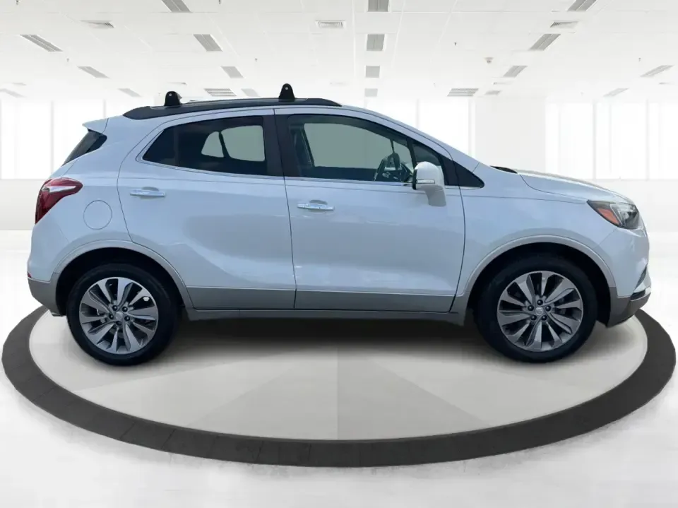 2018 Buick Encore Preferred FWD (KL4CJASB1JB) with an 1.4L L4 DOHC 16V TURBO engine, 6-Speed Automatic transmission, located at 8750 N County Rd 25A, Piqua, OH, 45356, (937) 908-9800, 40.164391, -84.232513 - Need a nimble SUV that fits real life in the Miami Valley-school drop-offs, a long commute down I75, and weekend errands without feeling bulky in tight parking lots? This 2018 Buick Encore Preferred FWD in Summit White is a smart pick for busy families, first-time buyers, and budget-conscious driver- Photo#1