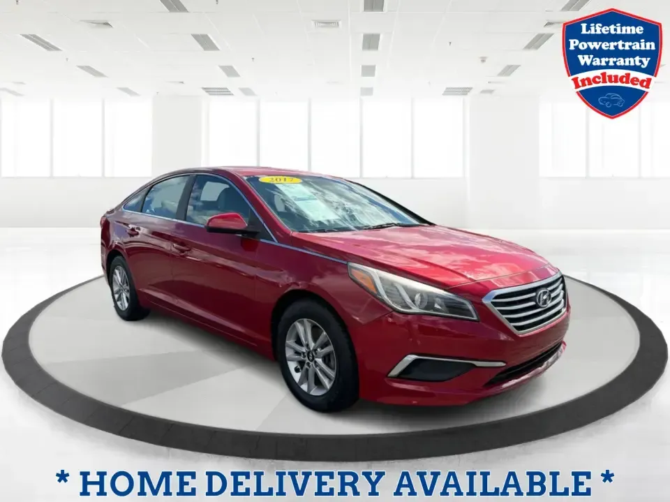 2017 Hyundai Sonata Base (5NPE24AF8HH) with an 2.4L L4 DOHC 16V engine, 7A transmission, located at 1099 N County Rd 25A, Troy, OH, 45373, (937) 908-9800, 40.057079, -84.212883 - Need a reliable, comfortable sedan for the daily drive from Troy to Dayton, school drop-offs, or quick weekend getaways to Charleston Falls Preserve? This red 2017 Hyundai Sonata Base is built for real life-easy to park downtown near the Miami County Courthouse, smooth on I75, and efficient enough f - Photo#0